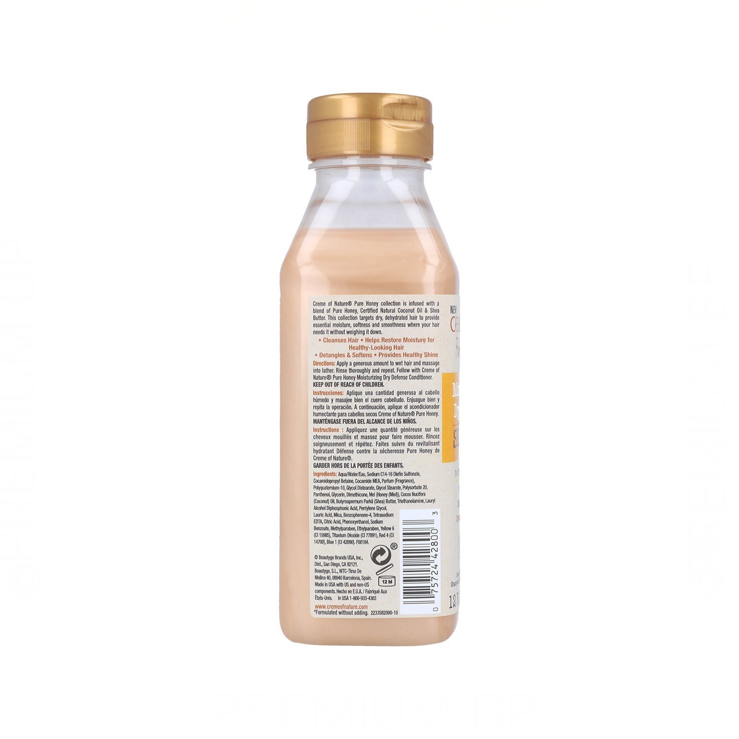 Creme Of Nature Pure Honey Moisturizing Dry Defense Champú 355 ml