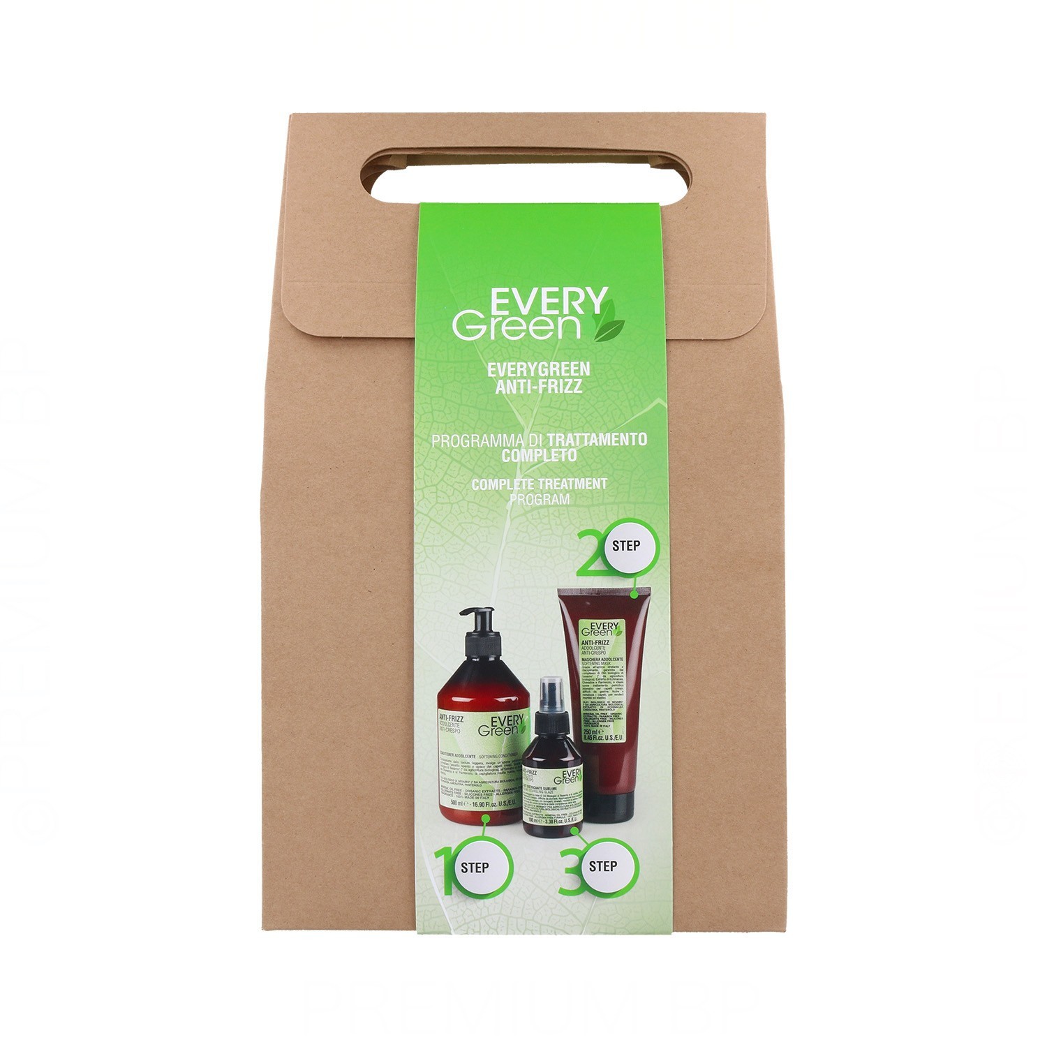 Dikson Everygreen Anti Frizz Hair Kit (Xampú/Máscara/Detangler)