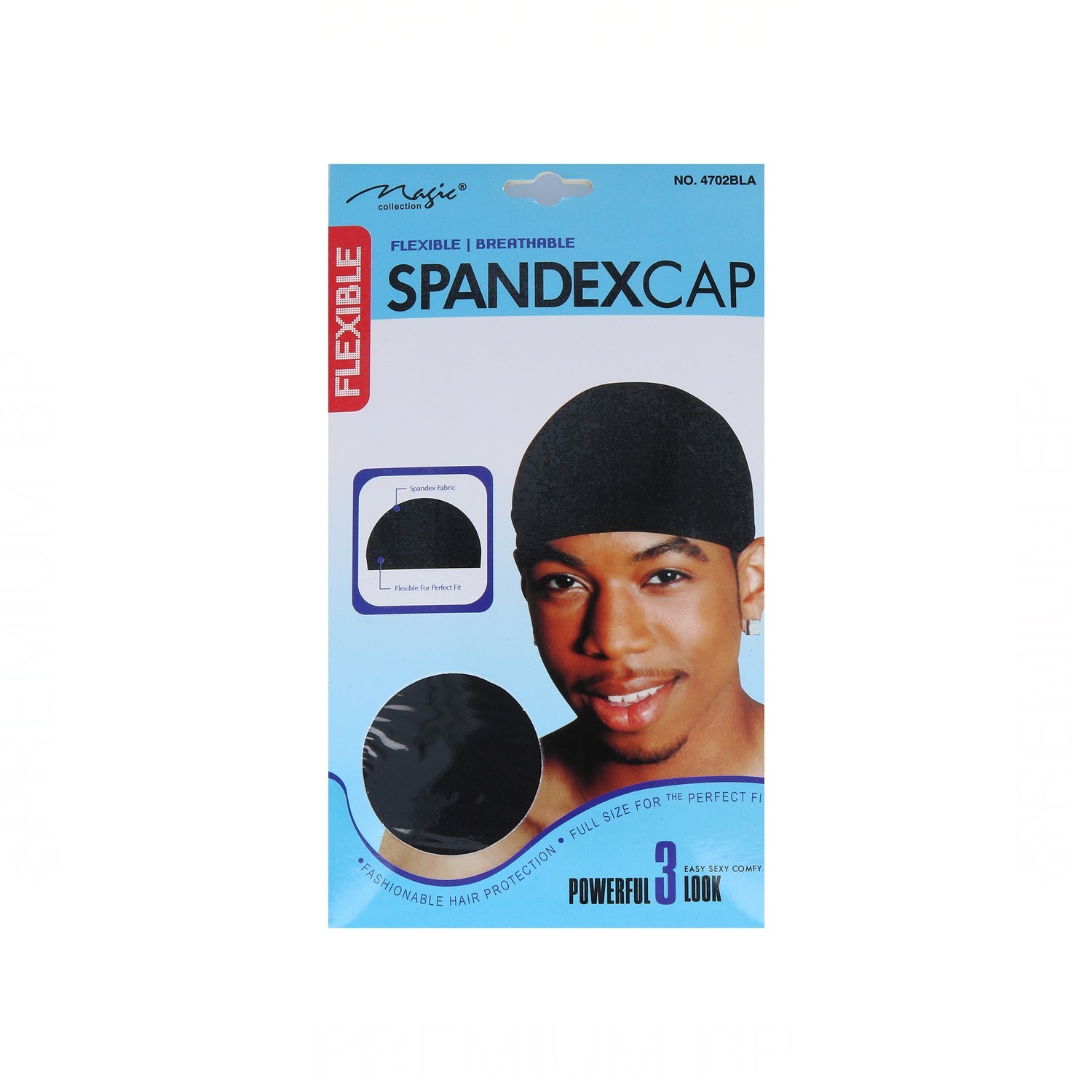 Magic Spandex Cap Hombre Negro (4702Bla) Magic Spandex Cap Hombre Negro (4702Bla)