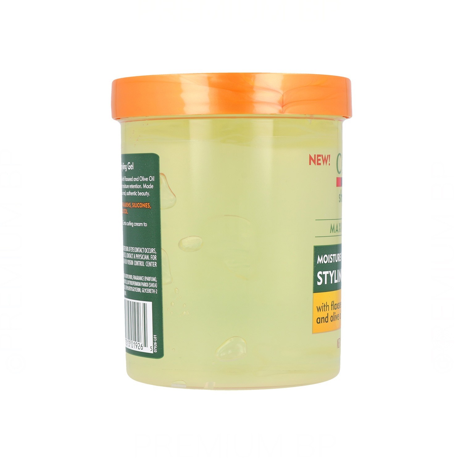 Cantu Shea Butter Styling Gel Con Semilla De Lino + Aceite De Oliva 18,5Oz/524G (Retención de humedad)