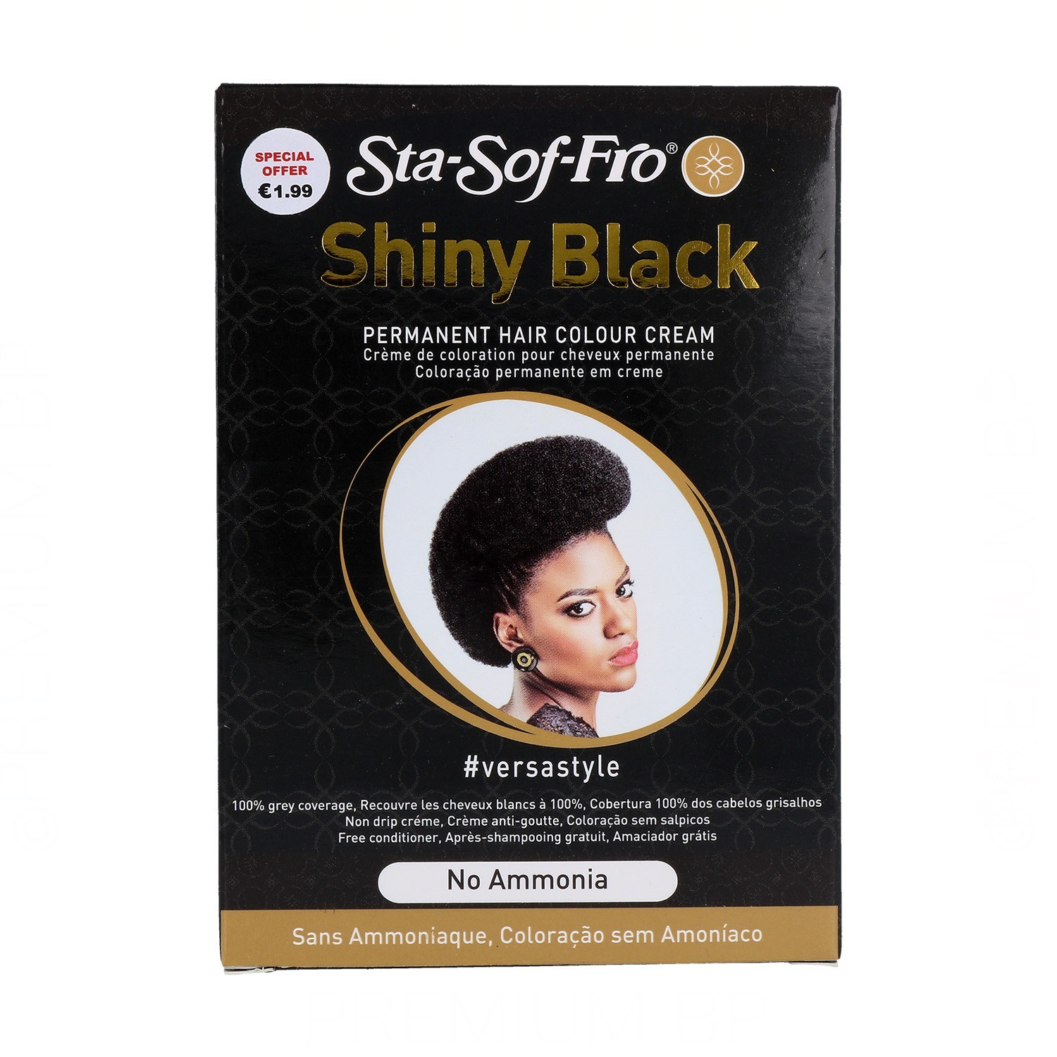 Sta Sof Fro Permanent Hair Colour Cream Shiny Black 25 ml S/A