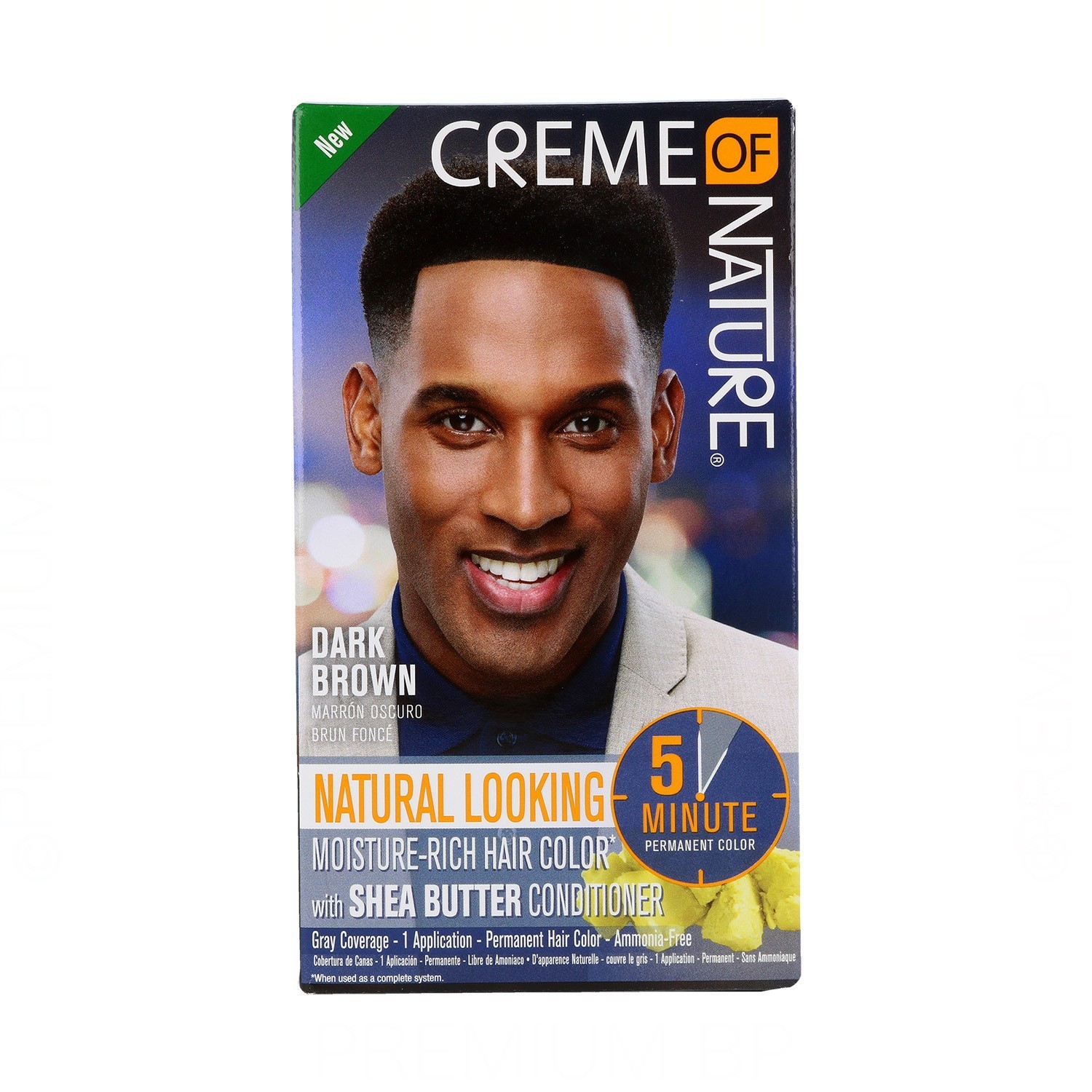 Creme Of Nature Mens Color Castaño Oscuro 2Oz