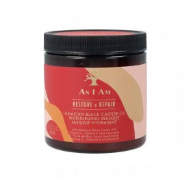 As I Am Restaurar e reparar máscara preta de óleo de rícino jamaicano 227 gr./8Oz