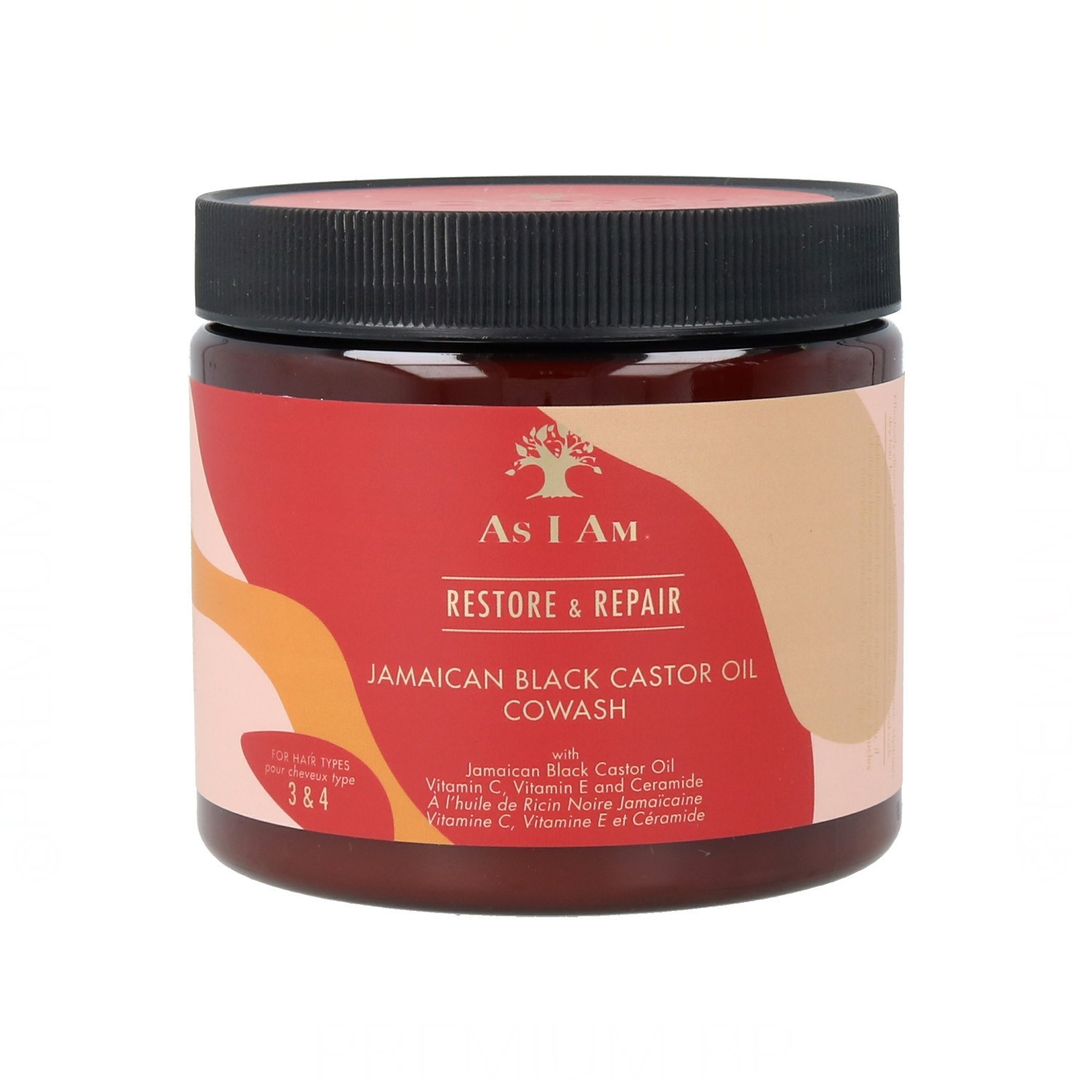 As I Am Restaurar e reparar óleo de rícino preto jamaicano Cowash 454 gr./16Oz