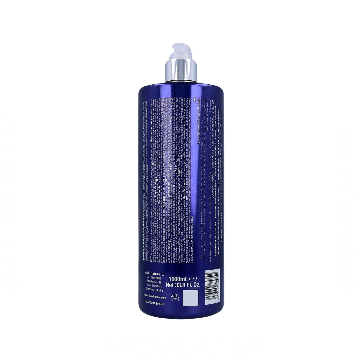 Abril Et Nature Platinum Toner Loiro 1000 ml (Máscara)