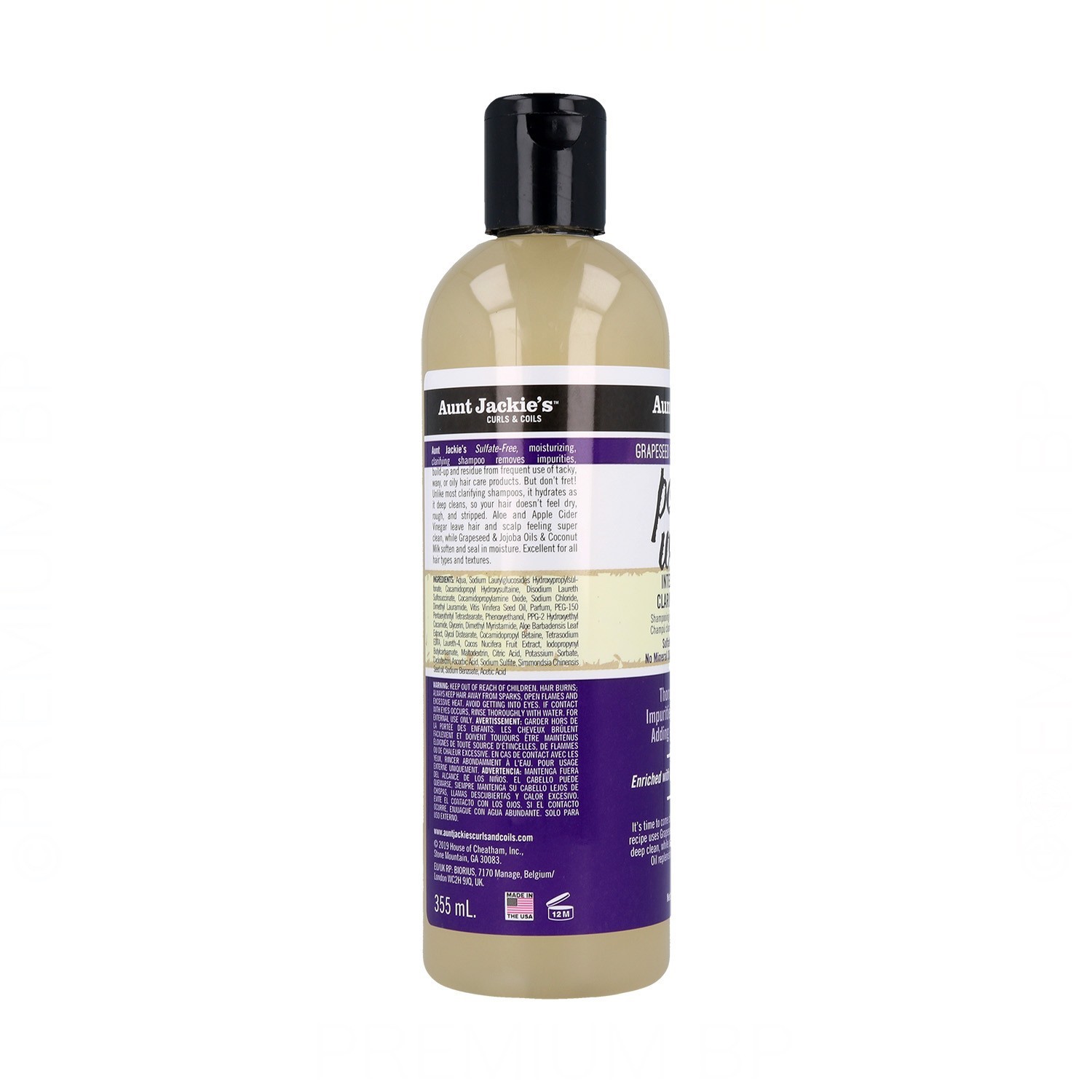 Aunt Jackie'S Curls Coils Grapeseed Power Wash Champú 355 ml