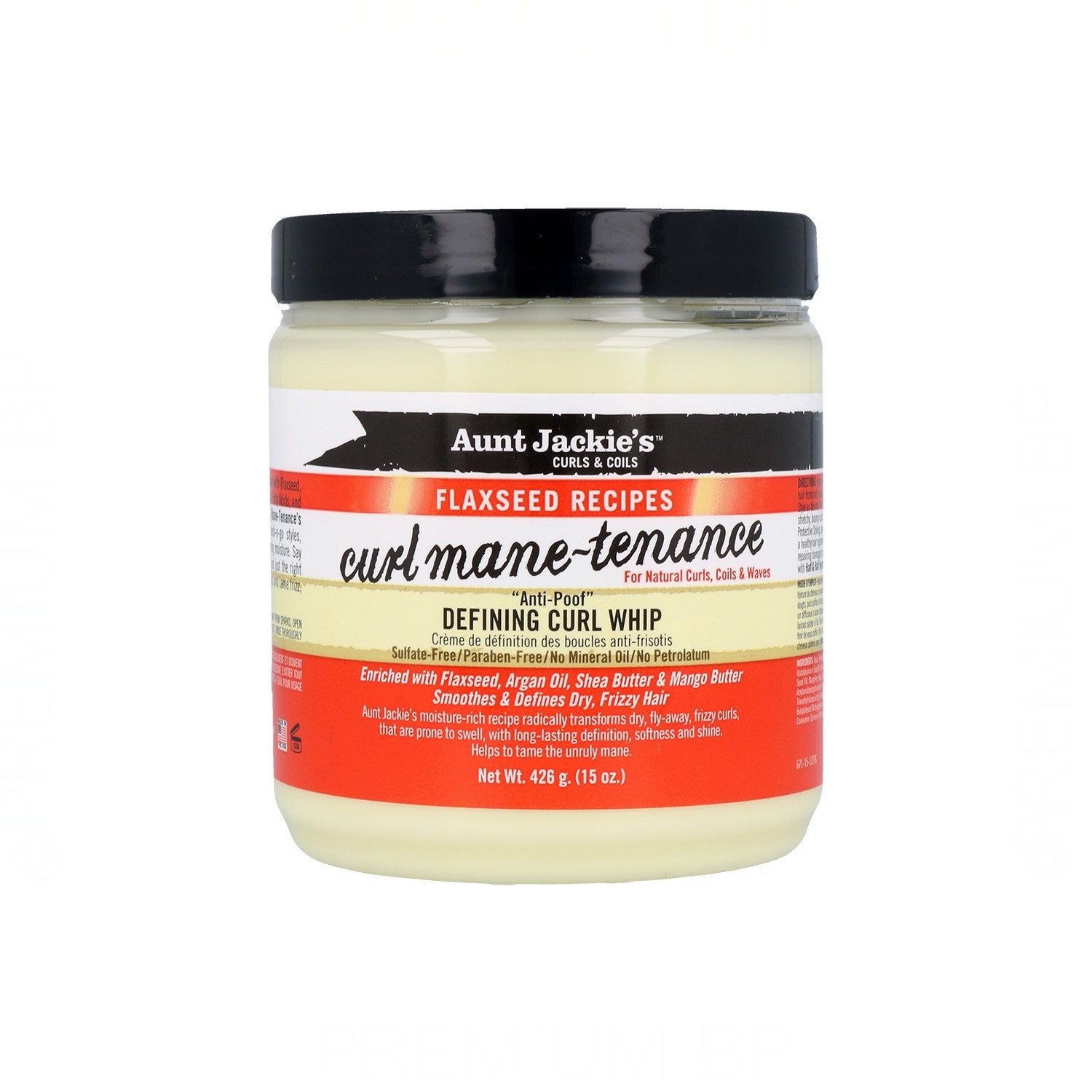 Aunt Jackie'S Curls & Coils Flaxseed Curl Mane-Tenance Whip Definidor de Rizos 426G/15Oz
