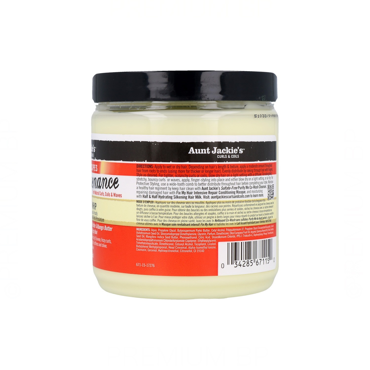 Aunt Jackie'S Curls & Coils Flaxseed Curl Mane-Tenance Whip Definidor de Rizos 426G/15Oz