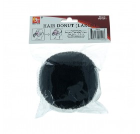 Beauty Town Hair Donut-Farci Bow Long Noir (01541)