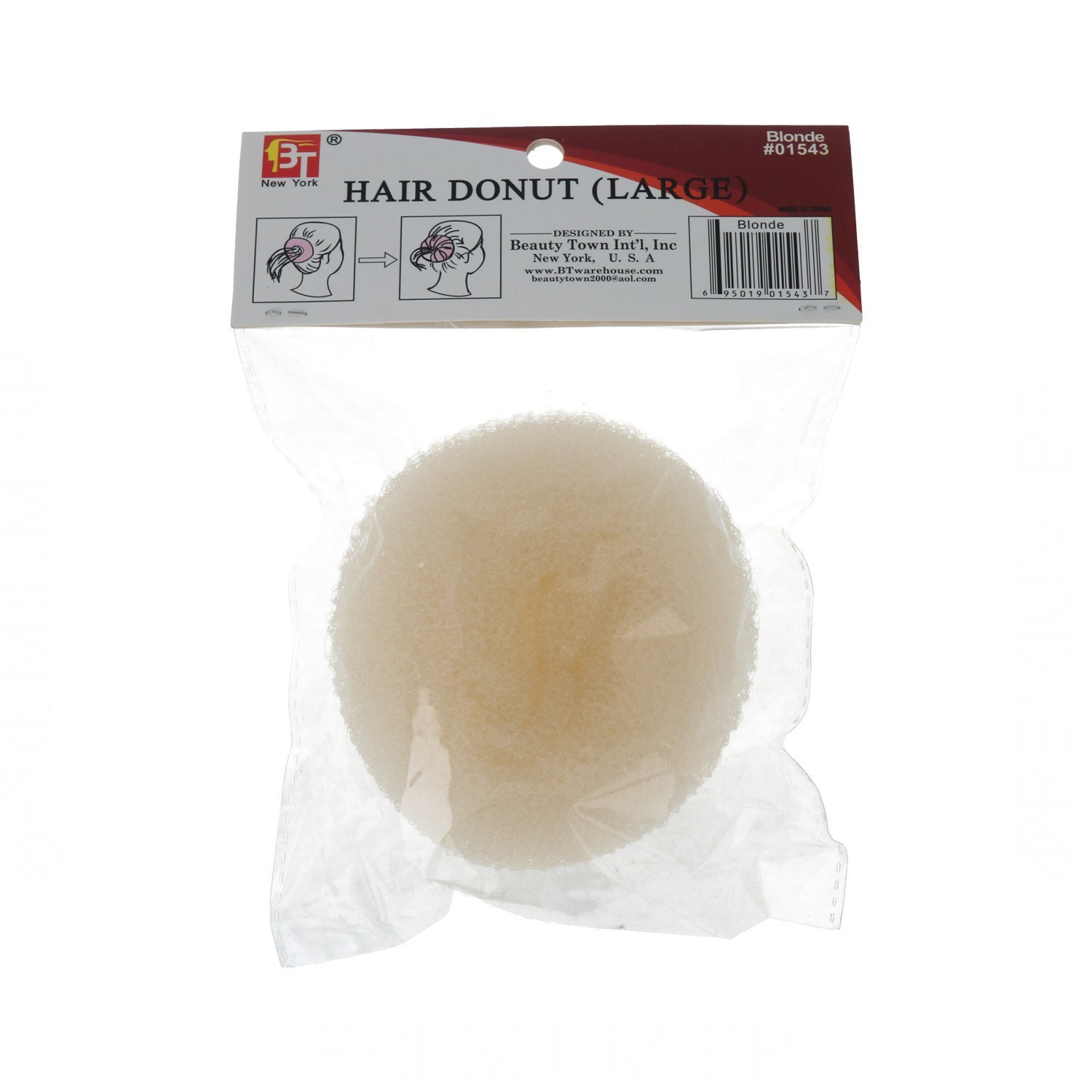 Beauty Town Hair Donut-Farci Bow Long Blond (01543)