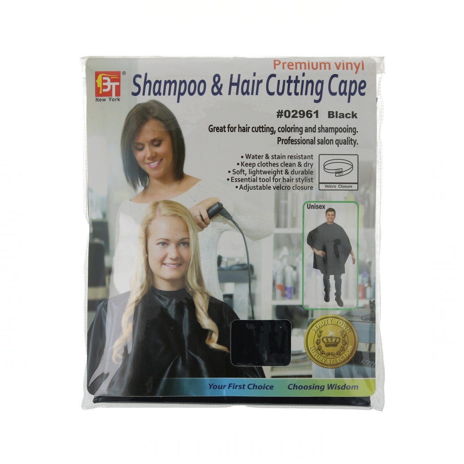 Beauty Town Capa Corte Vinil Preto (02961) Beauty Town Capa Corte Vinil Preto (02961)