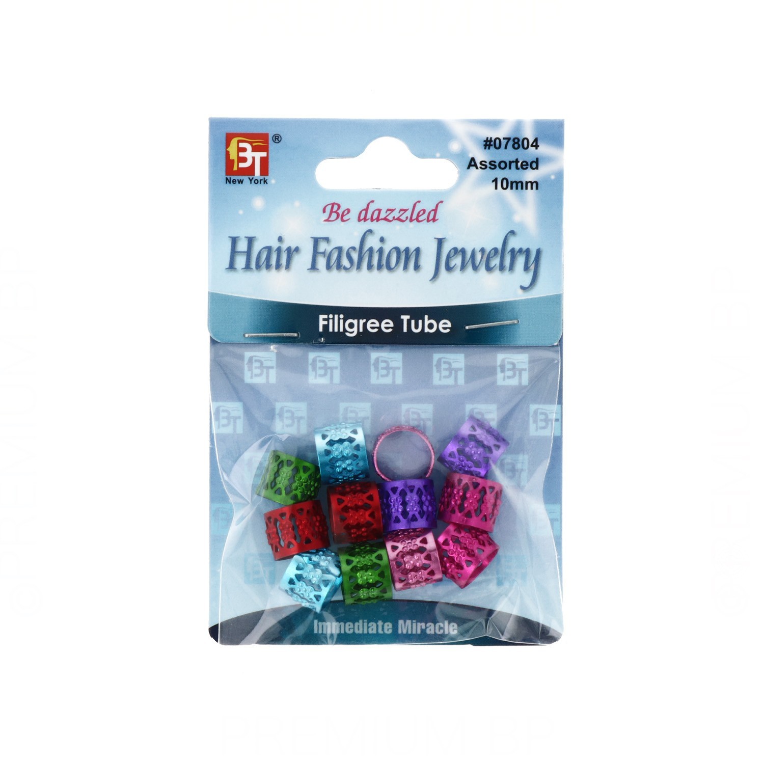 Beauty Town Tubo Filigrana Bolitas Metal 10mm Variado (07804)