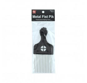 Beauty Town Hair Comb Professional Metal Fist Pik Black (09313)