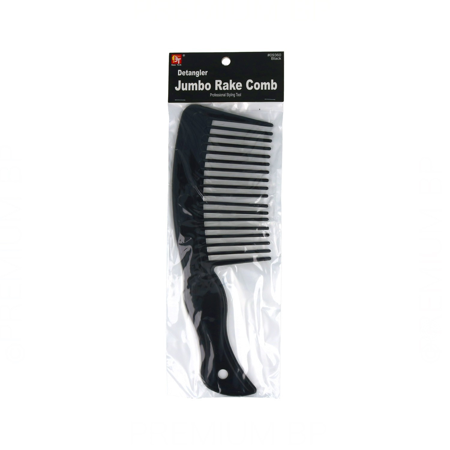 Beauty Town Peine Profesional Peine Para Desenredar Comb Negro (09360)