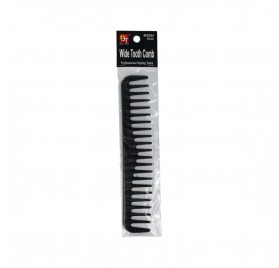 Beauty Town Hair Comb Professional Wide Tooth Comb Black (09394)