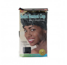 Beauty Town Luxury Satin Bonnet Cap Negro (21215)