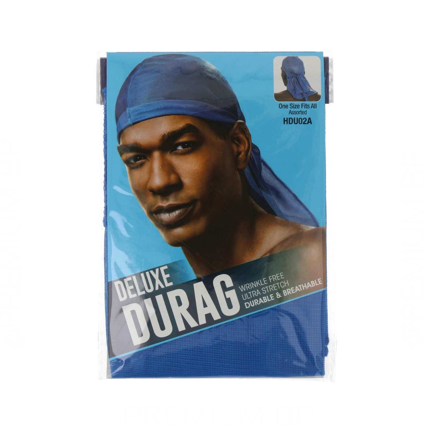 Beauty Town Net Cool & Sleek Deluxe Durag Assorted Bleu (Hdu02A)