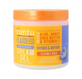 Cantu Flaxseed Smoothing Crema Gel Flexible Fuerte 16Oz/453G