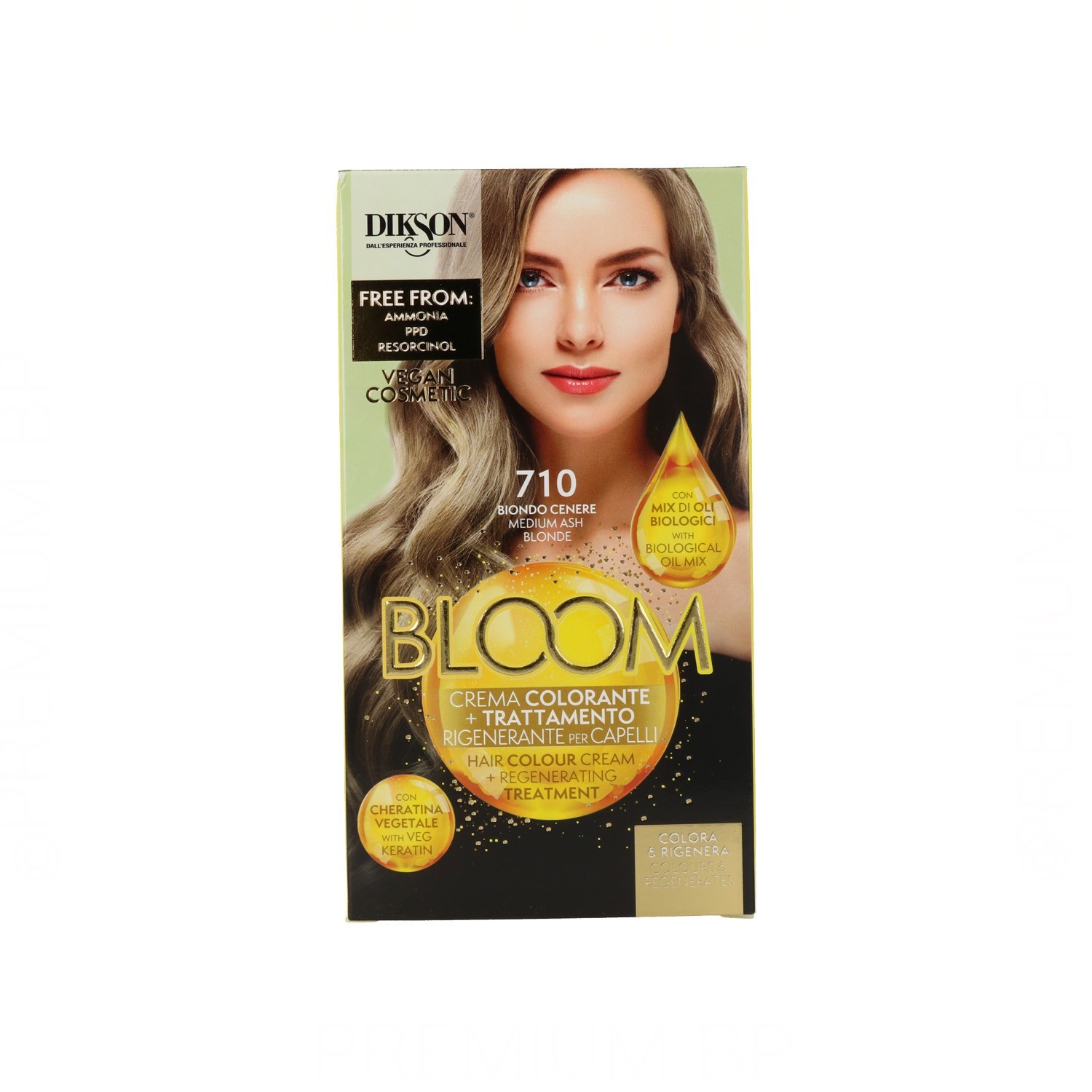 Dikson Bloom Crema Color 710 Rubio Med Ceniza
