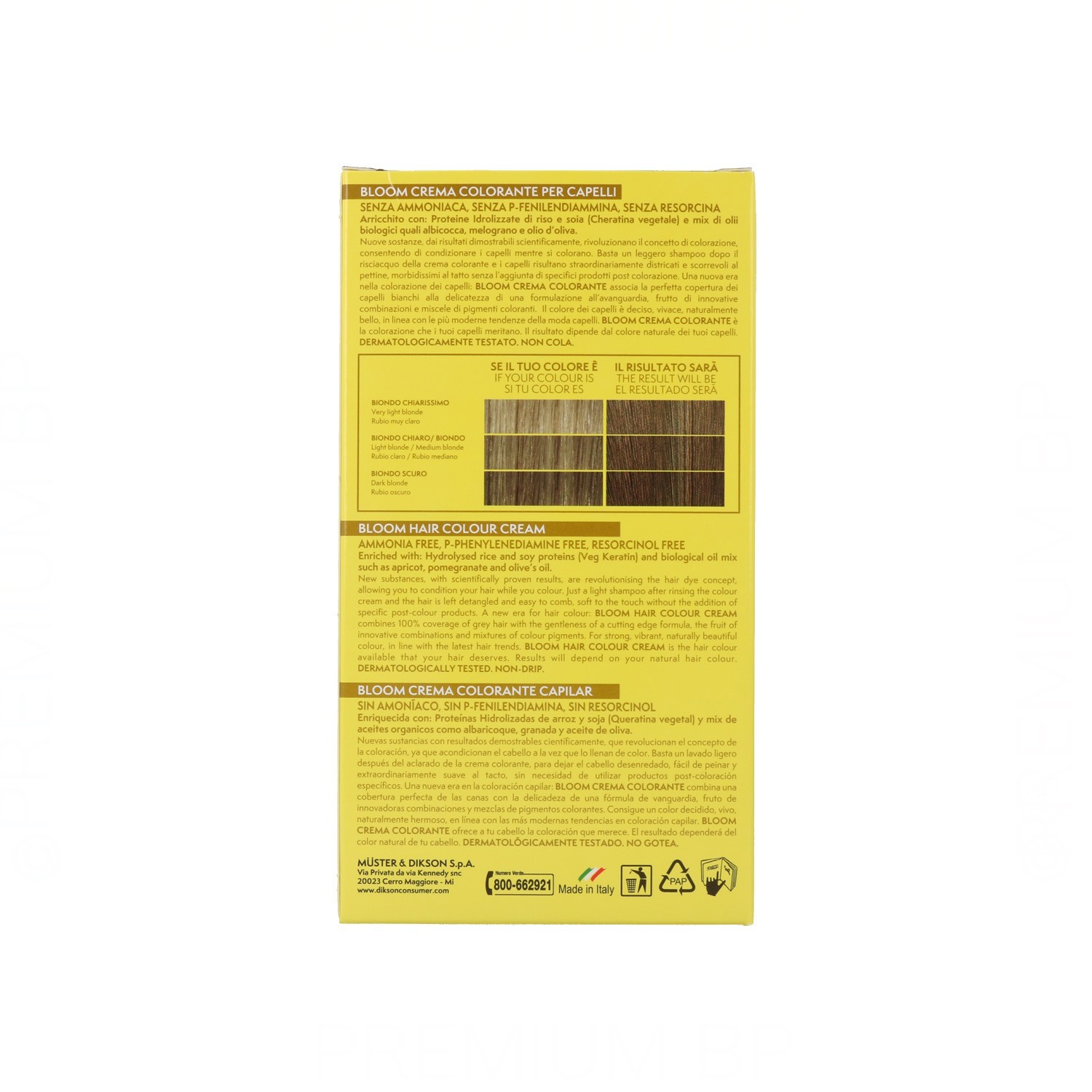 Dikson Bloom Crema Color 710 Rubio Med Ceniza