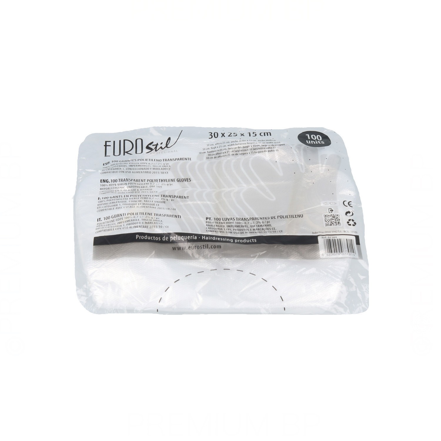 Eurostil Disposable Gloves 100U 30X25X15CM (07304)