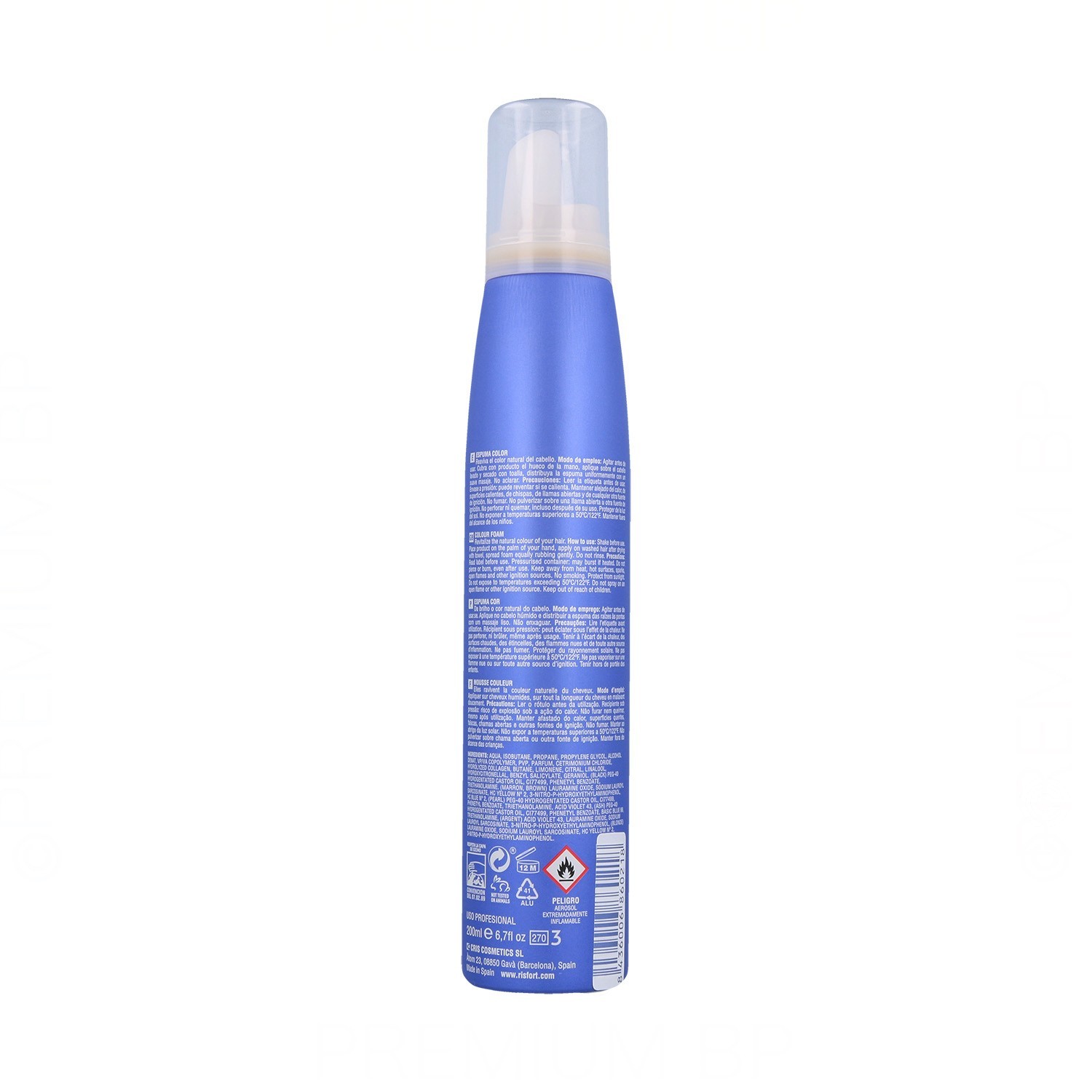 Risfort Espuma Color Castaño 200 ml