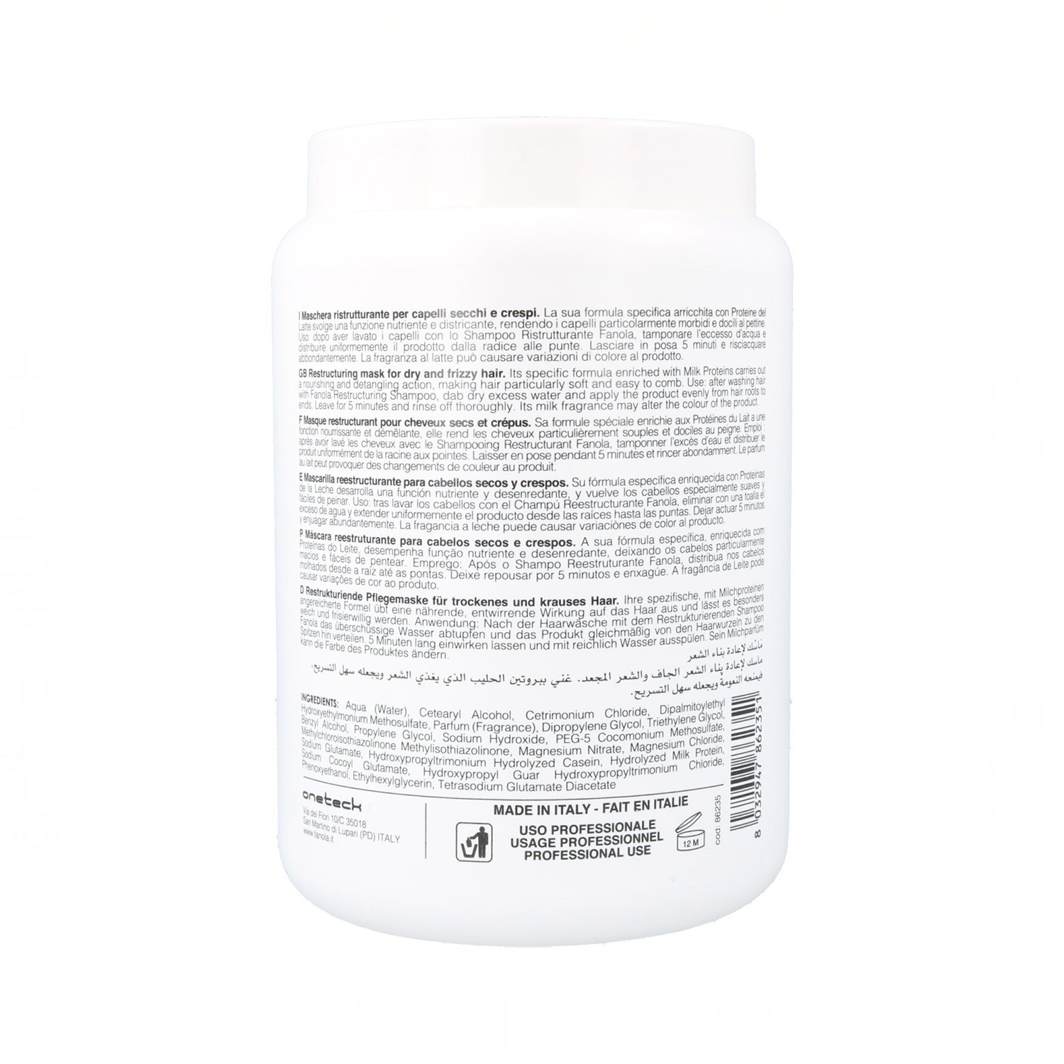 Fanola Nutri Care Reestructurante Mascarilla 1500 ml