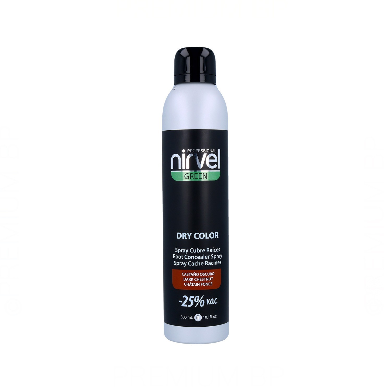 Nirvel Green Dry Color Spray Castaño Oscuro 300 ml