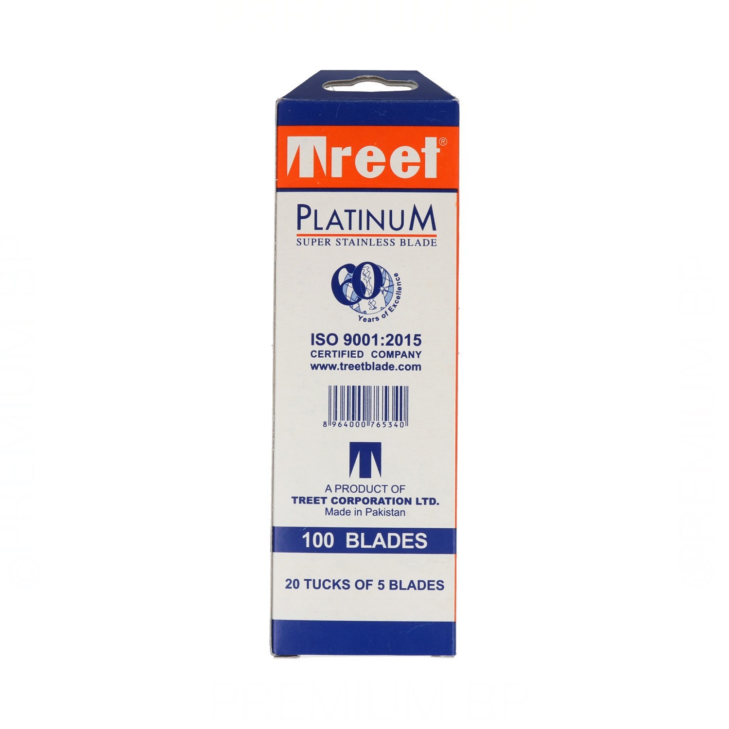 Treet Platinum Super Stainless Cuchillas 100Pcs (20X5)