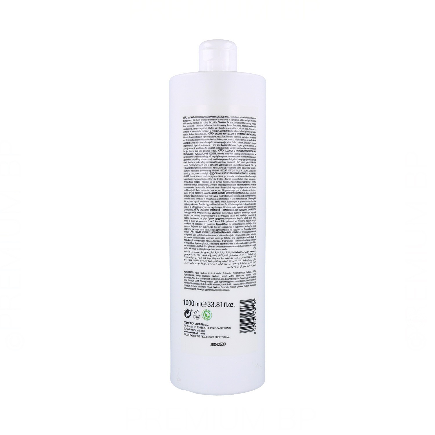 Montibello Colour Correction Stop Orange Pigmento Azul Champú 1000 ml