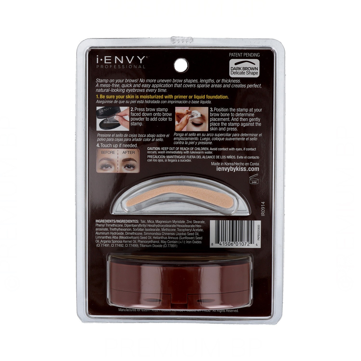 I Envy Brow Print Kit Dark Brown (Pkpbs02)