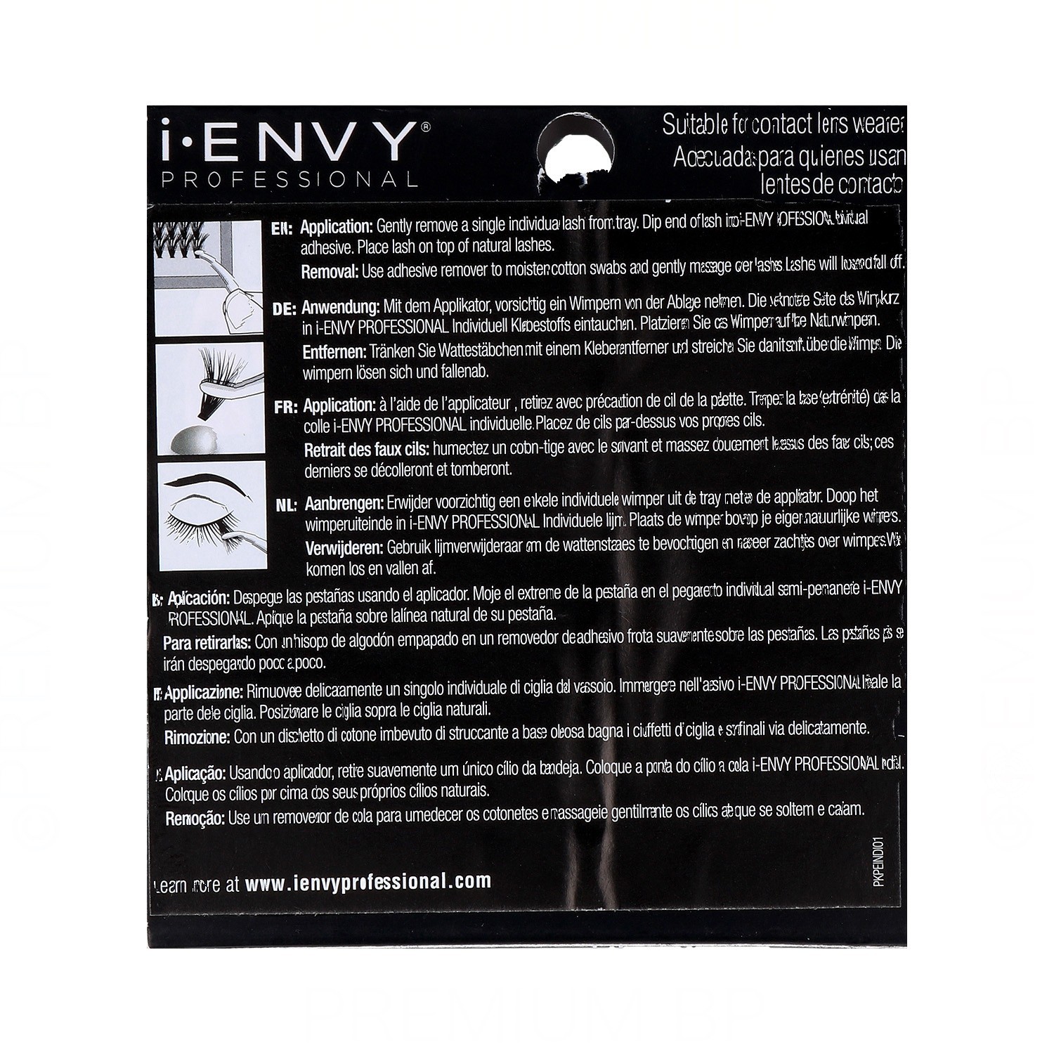 I Envy Individuale Lash/Ciglio Ultra Nero Flare Corto 70Pc (Pkpe01Ub)