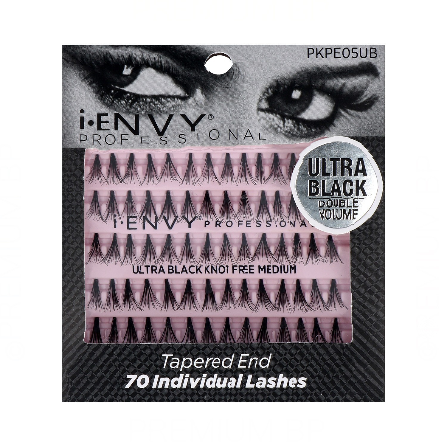 I Envy Individual Lash/Cilios Ultra Preto Know Free Médio 70Pc (Pkpe05Ub)