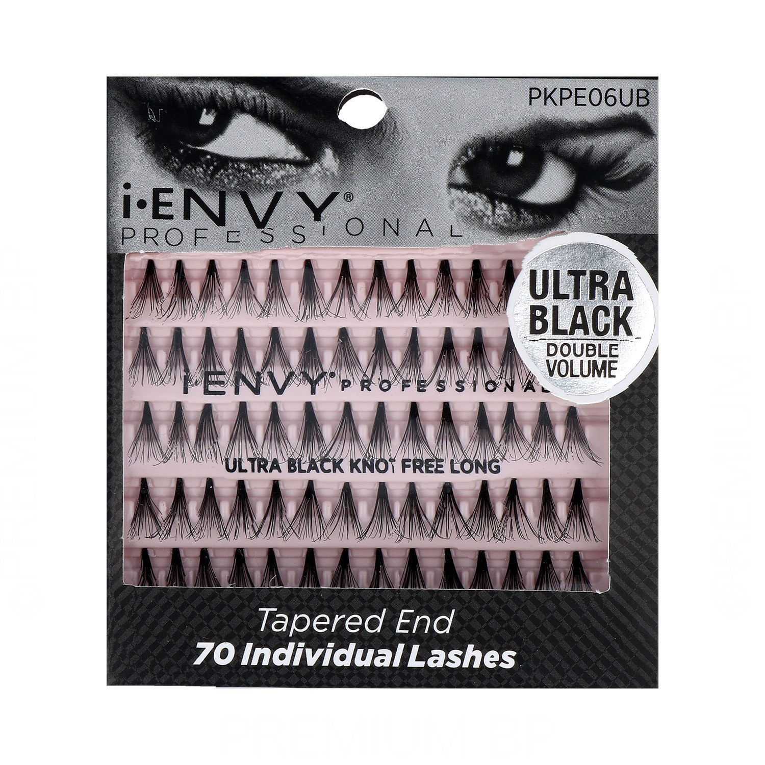 I Envy Individual Lash/Cilios Ultra Preto Know Free Longo 70Pc (Pkpe06Ub)