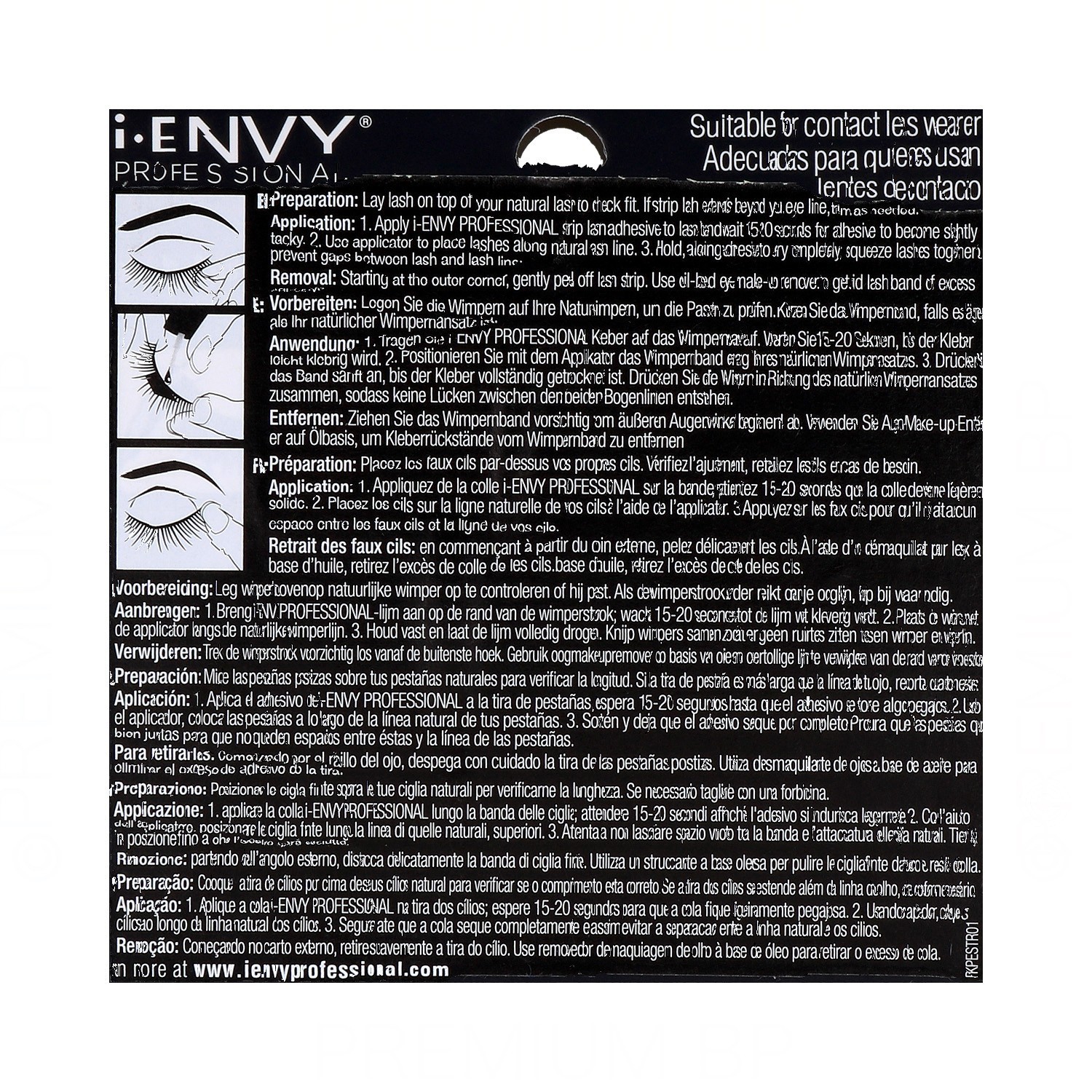 I Envy Strip Lash/Pestañas Banda Hollywood 01 (Pkpe36)