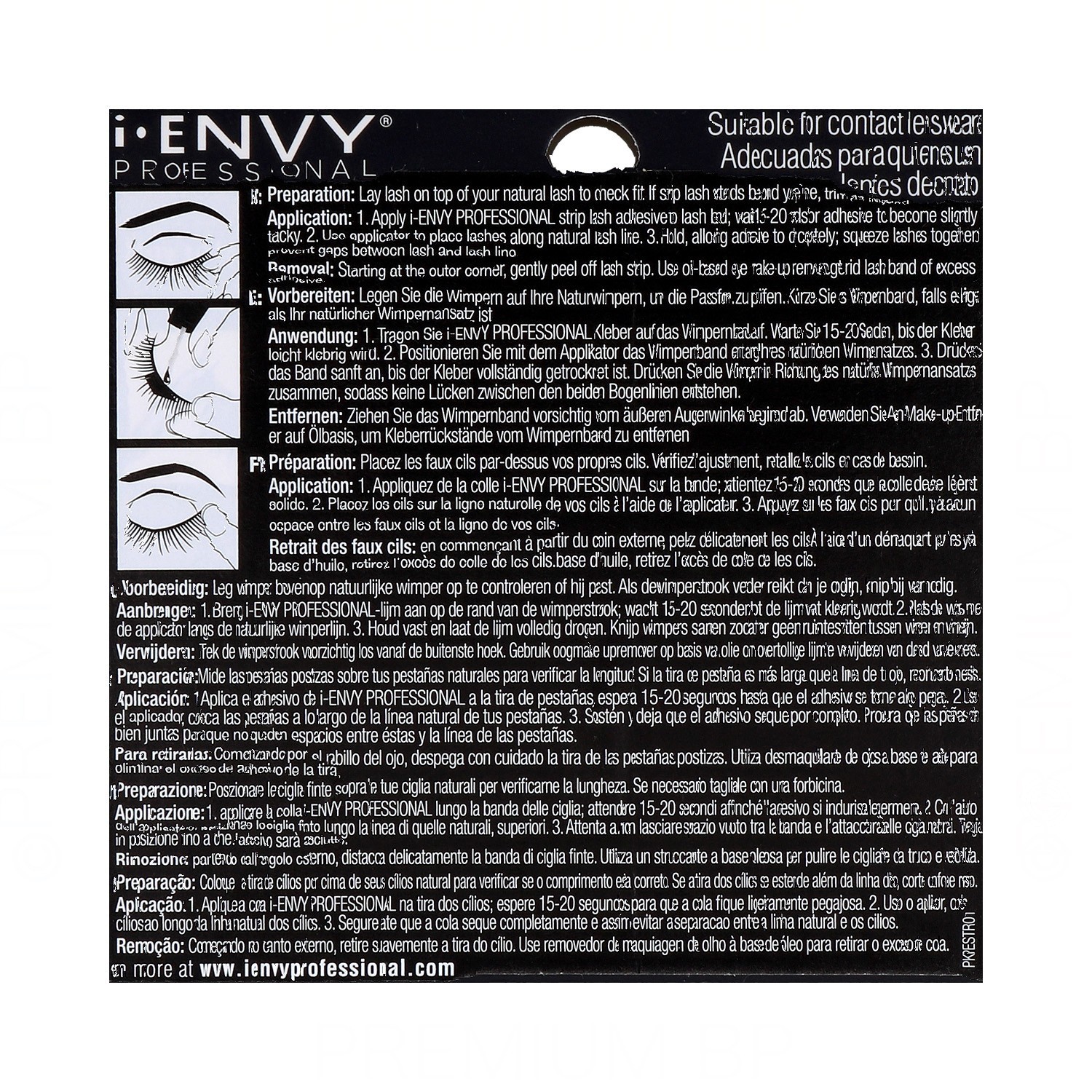 I Envy Strip Lash/Pestañas Banda Quattro 01 (Pkpe62)