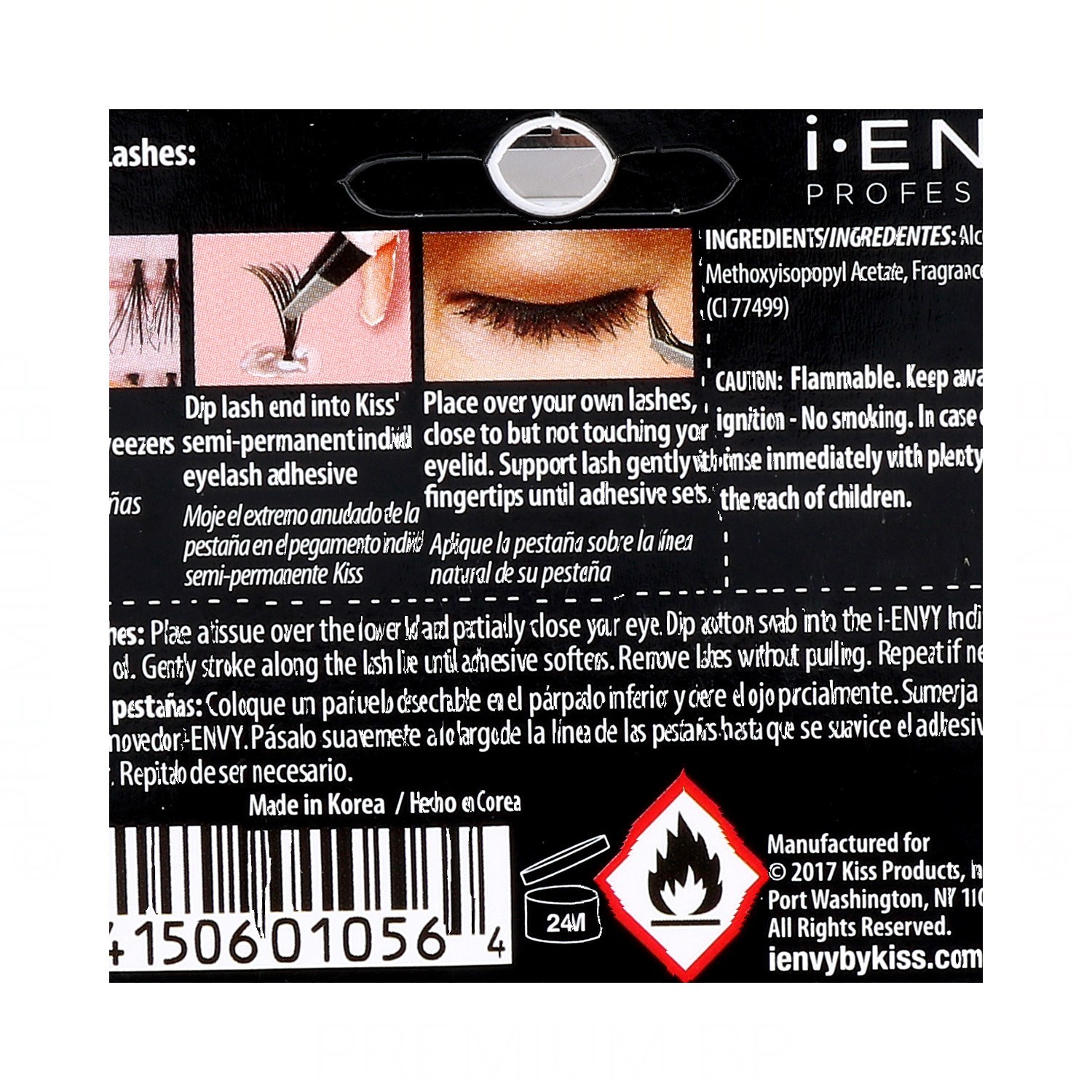 I Envy Individuale Eyelash/Ciglio Adesivo Nero Getto (Pkpeg01)