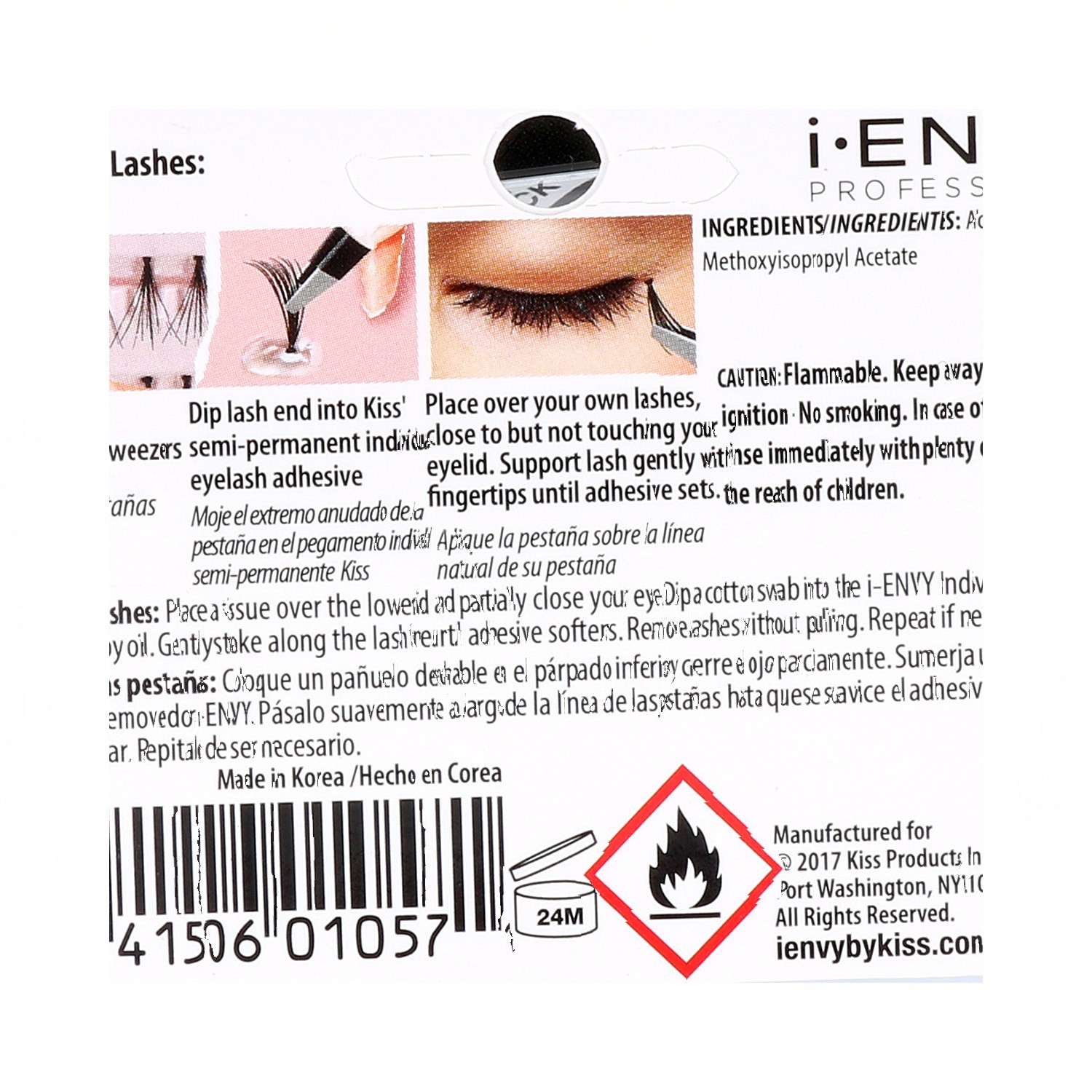 I Envy Individual Eyelash/Pestaña Adhesivo Clear (Pkpeg03)