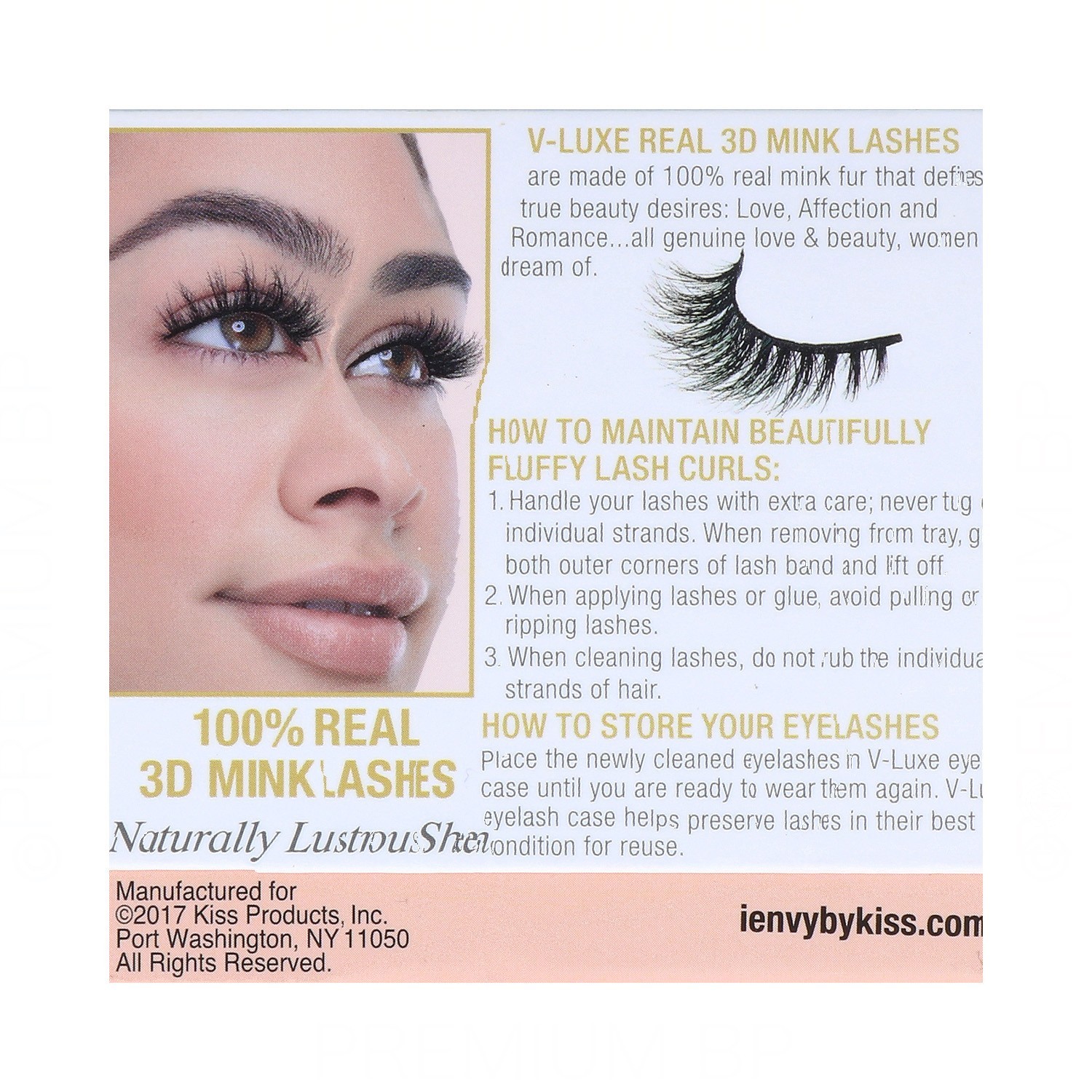 I Envy V Luxe 3D Realmink Lash/Pestaña Real Doux (Vler03)