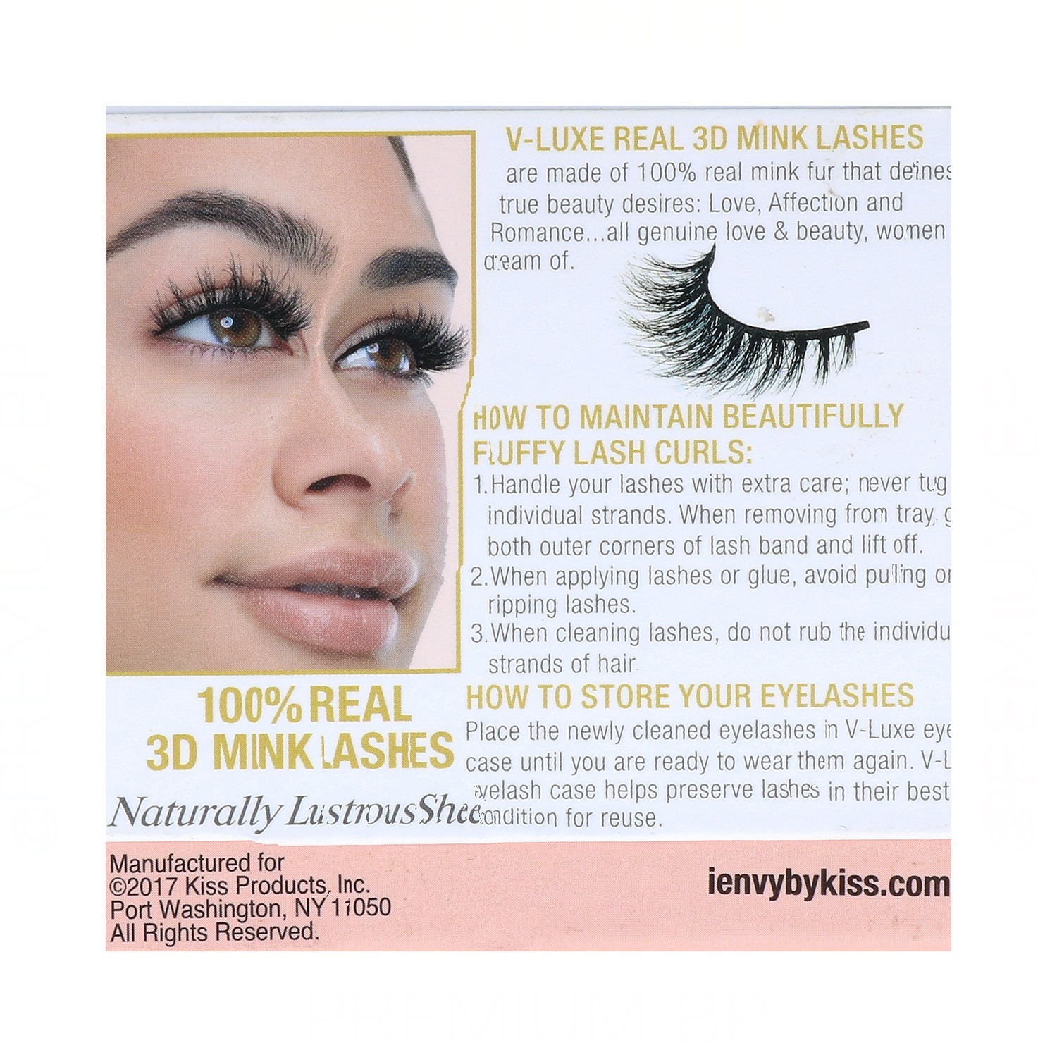 I Envy V Luxe 3D Realmink Lash/Pestaña Real Sourire (Vler05)