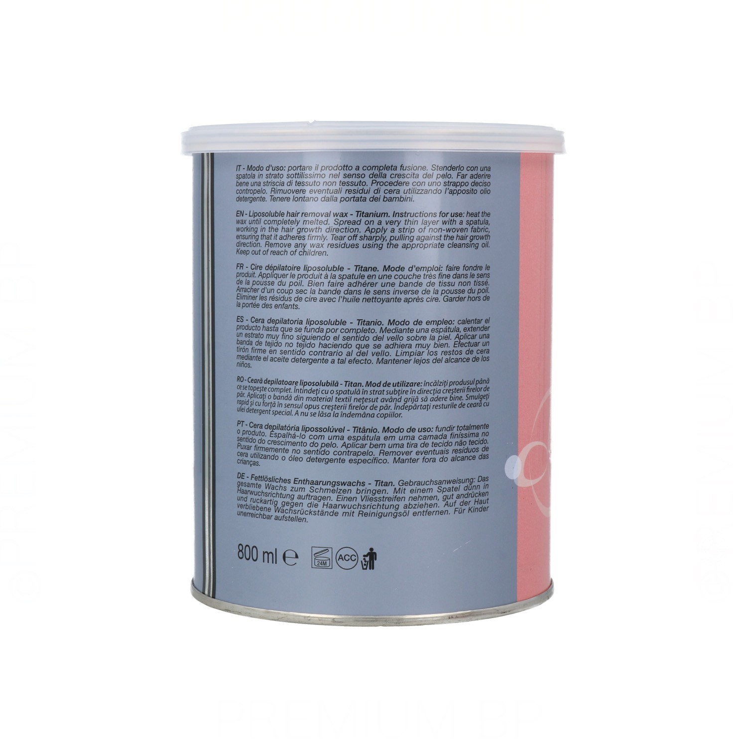 Idema Lata Cera Titanio Crema Rosa 800 ml.