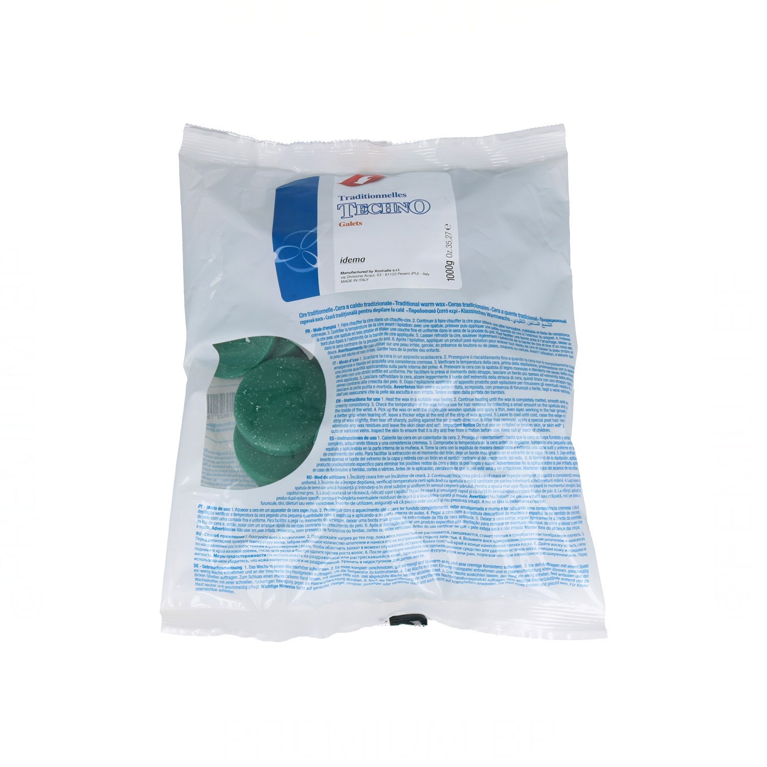 Idema Discos Cera Caliente Verde 1 kg.