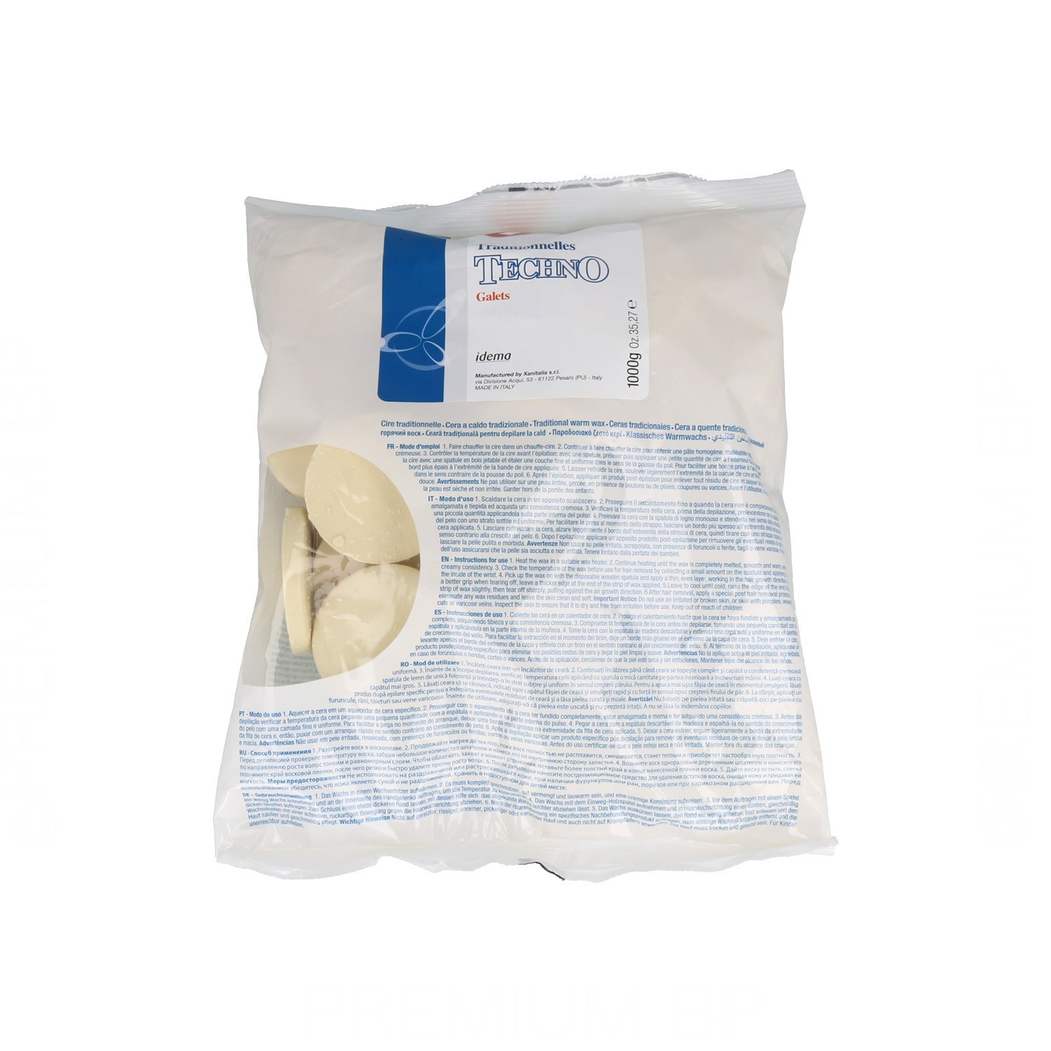 Idema Discos Cera Caliente Blanca 1 kg.