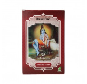 Radhe Shyam Henna Poeira Castanho Mogno 100 gr