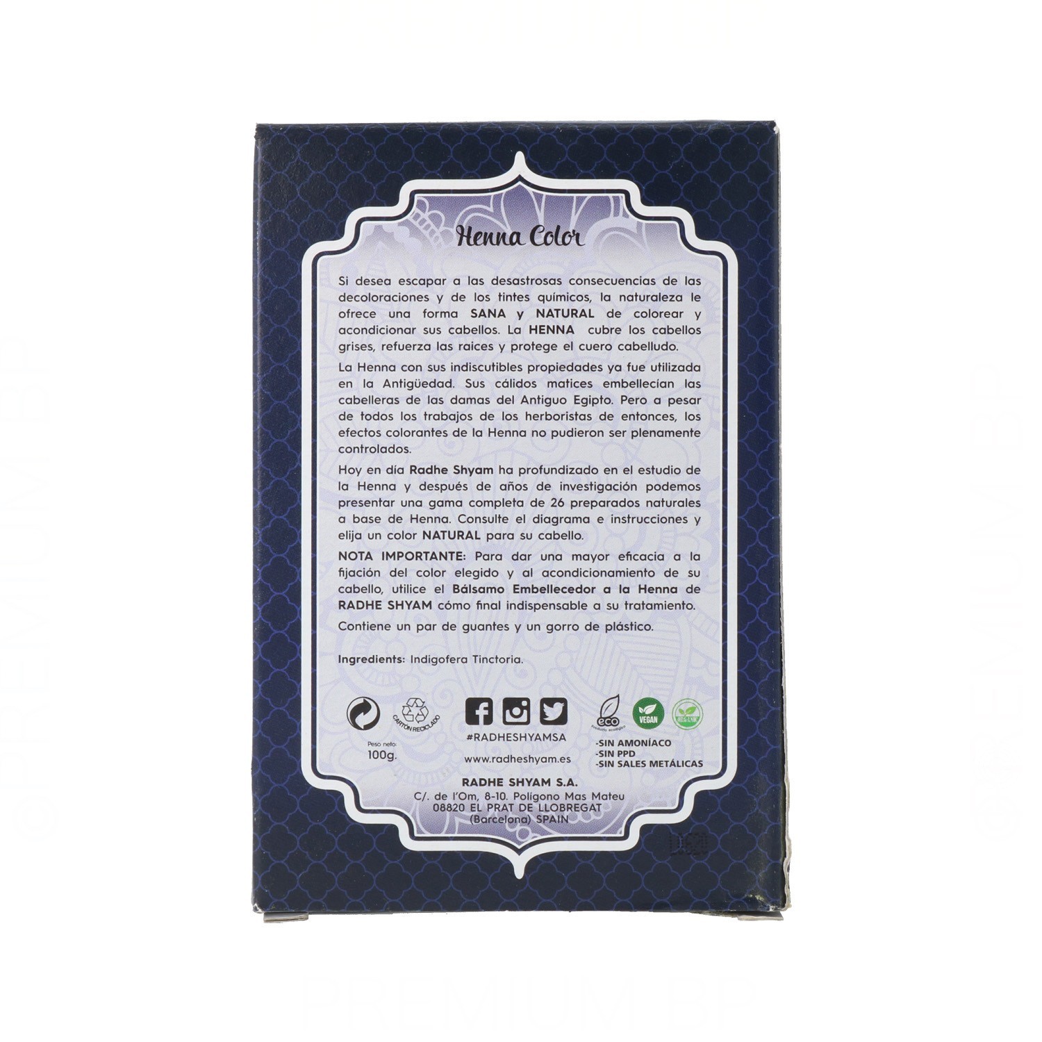 Radhe Shyam Henna Poudre Indigo 100 gr