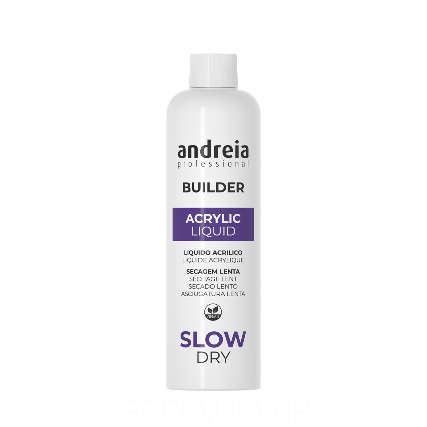 Andreia Professional Builder Acrylic Liquid Slow Dry Liquido Acrilico Secado Lento 250 ml