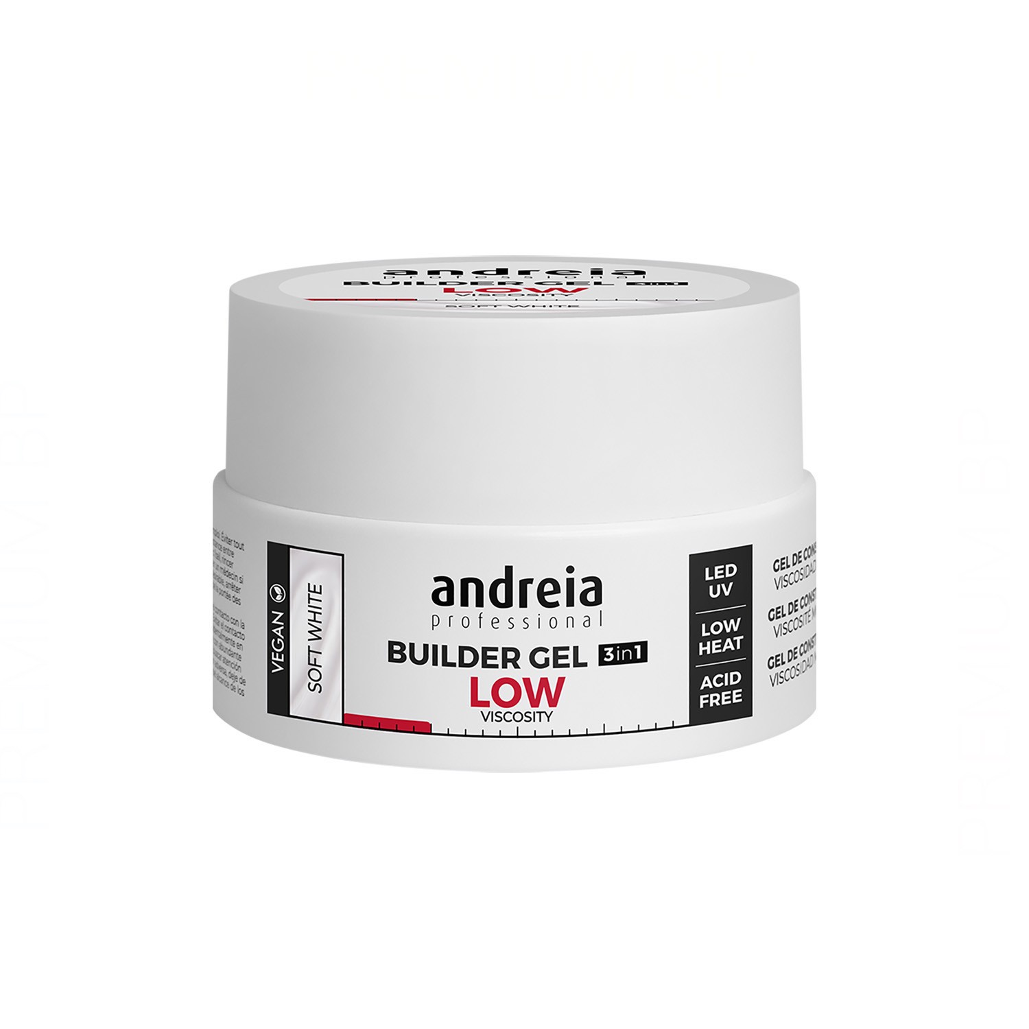 Andreia Professional Builder Gel Low Viscosity Soft White 22 g