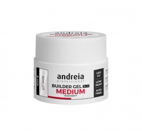 Andreia Professional Builder Gel Medium Viscosity Soft White 44 g