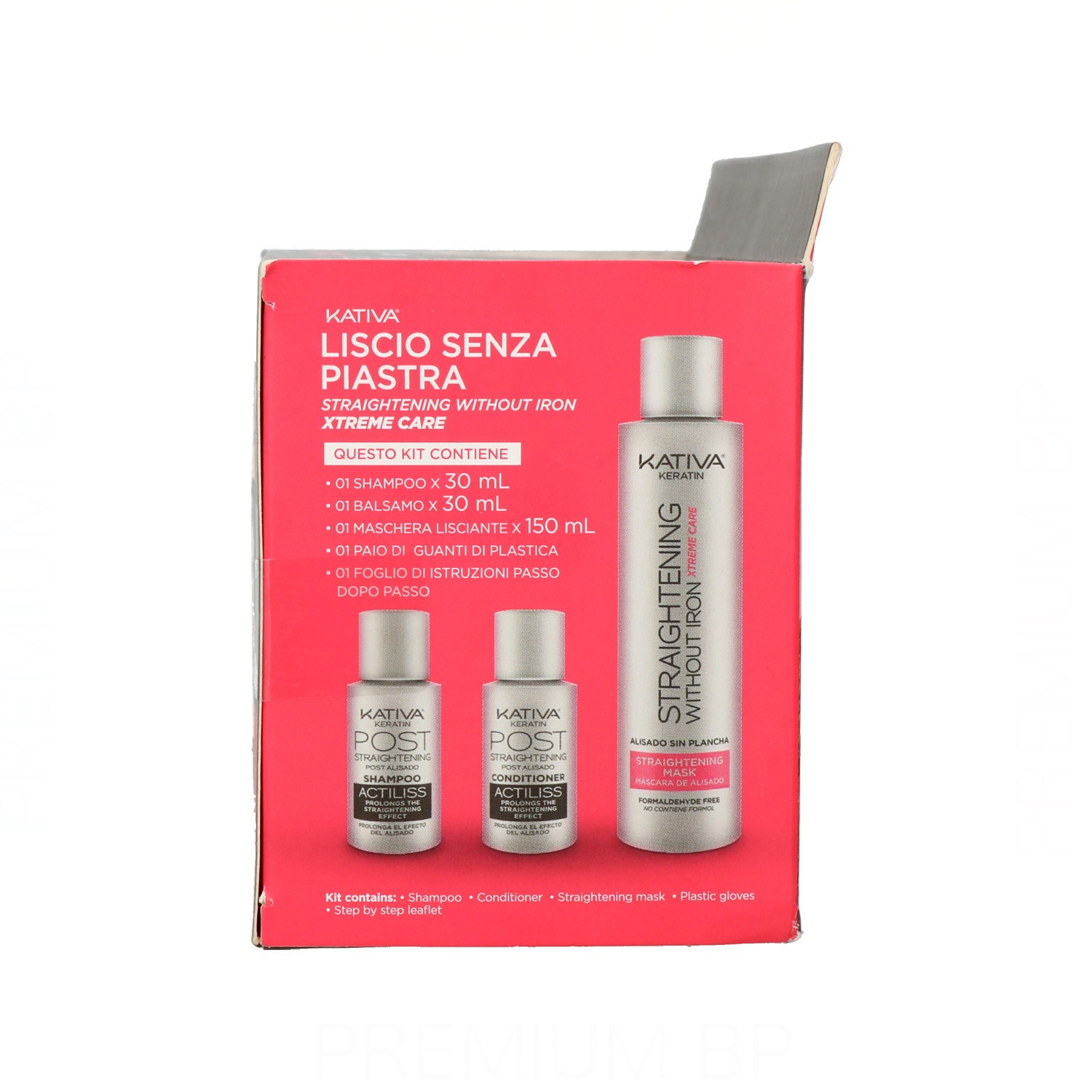 Kativa Keratin Raddizzatura Senza Piastra Xtreme Care Kit