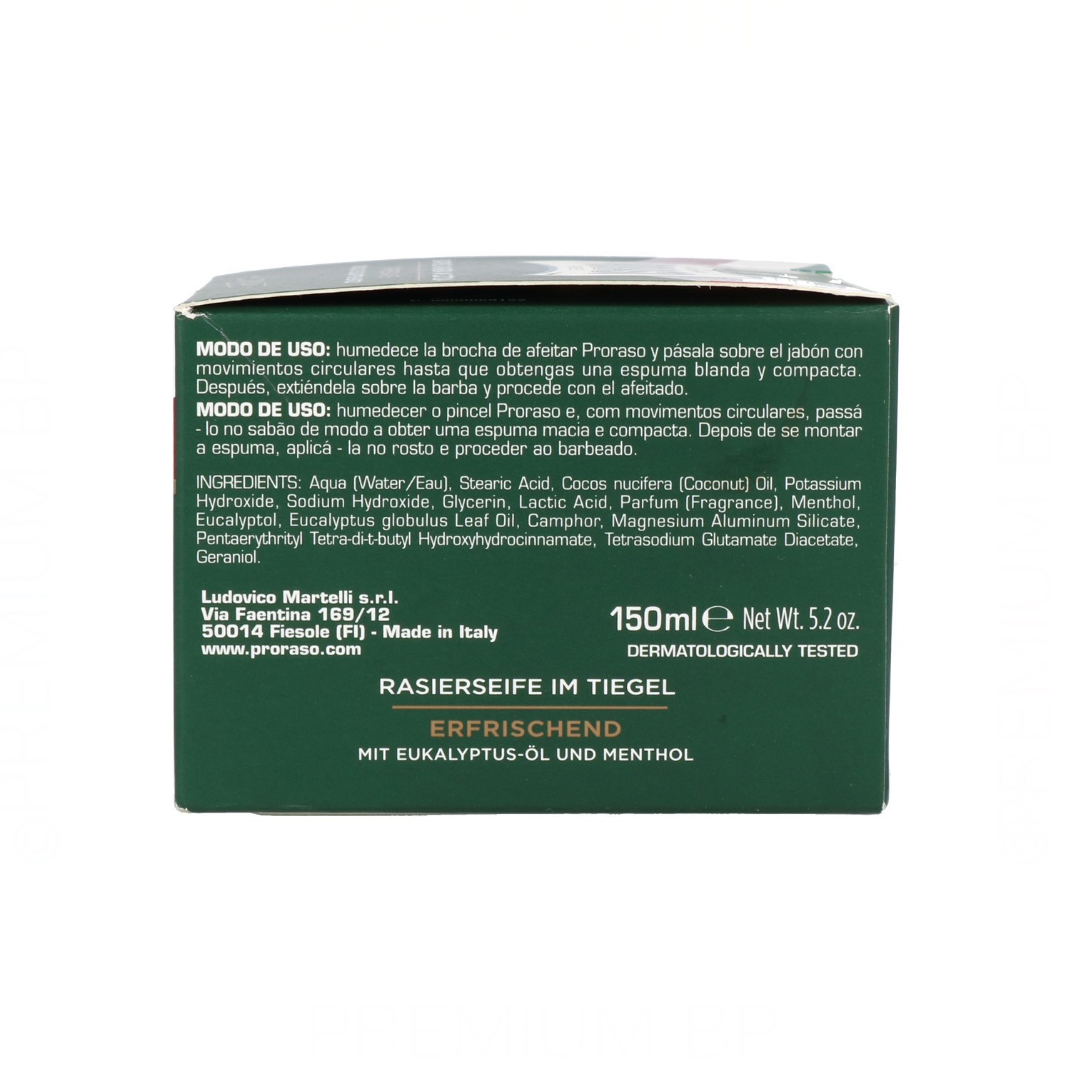 Proraso Eucalyptus & Menthol Shaving Soap in Bowl 150 ml